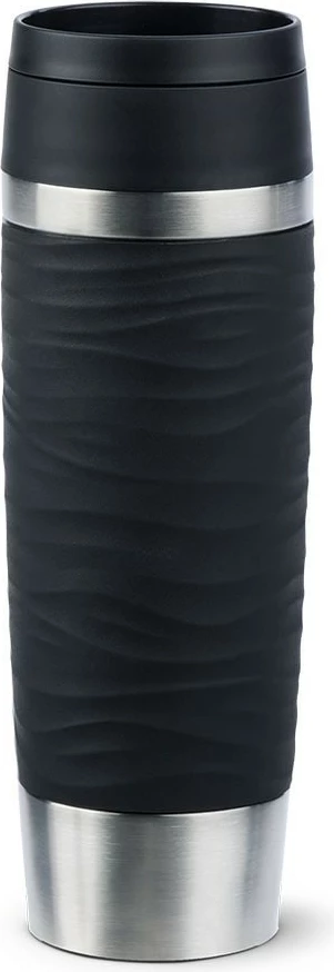 Termos udhëtimi Emsa TRAVEL MUG Waves Grande 0.5L, e zezë