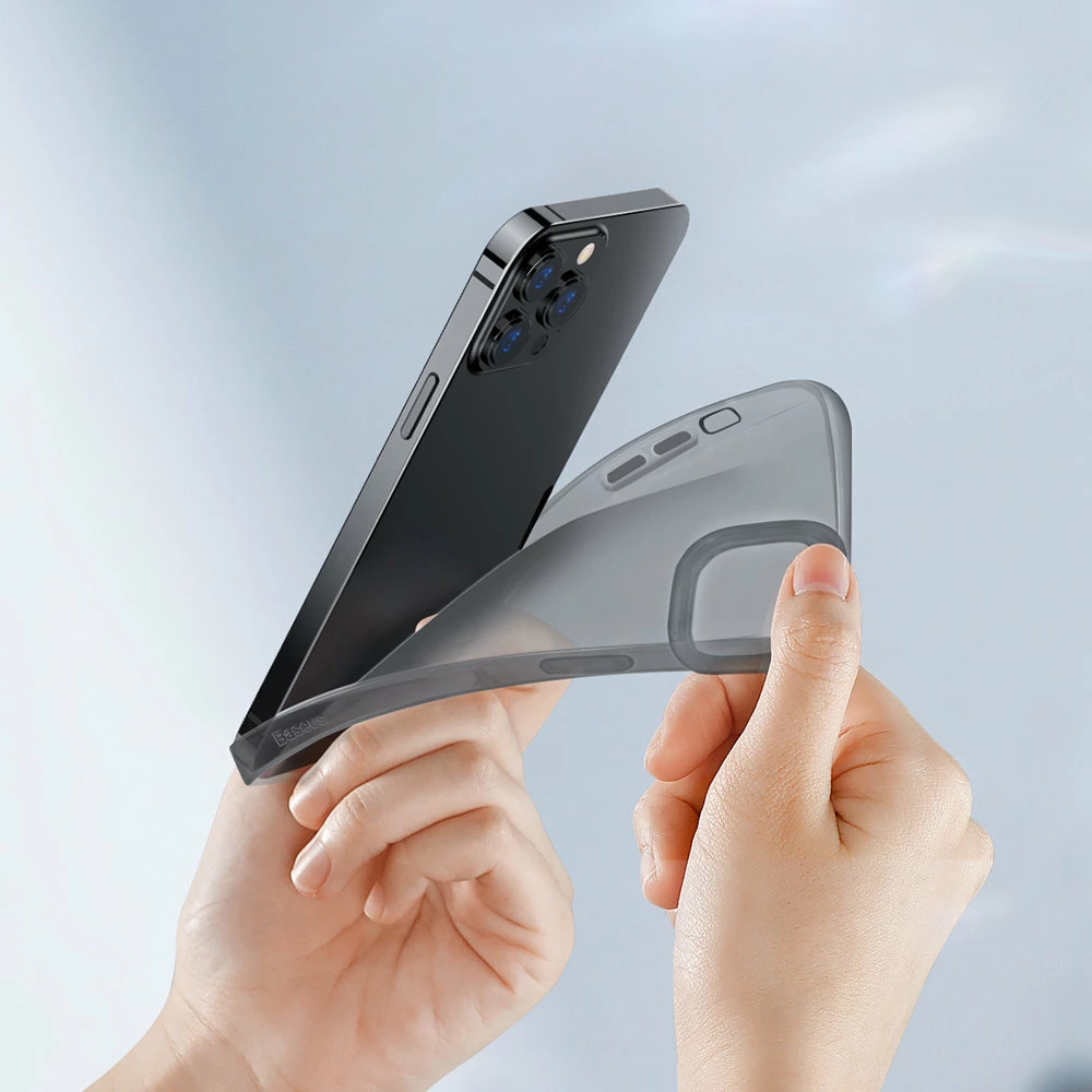 Mbështjellës Baseus Simple Series për iPhone 13 Pro, TPU, i tejdukshëm, zi