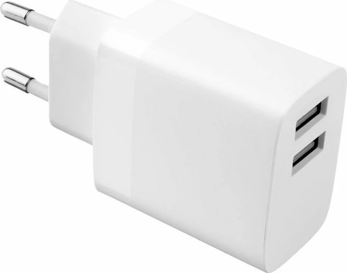 Karikues muri Fixed FIXC17N-2U-WH 17W, 2x USB-A, Quick Charge, kabllo 1.2 m, i bardhë
