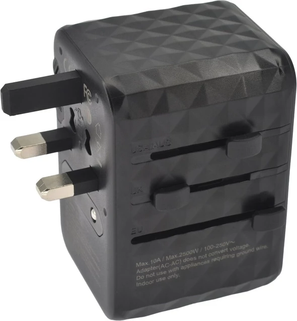 Dviced Universal travel adapter 65W GaN - Black