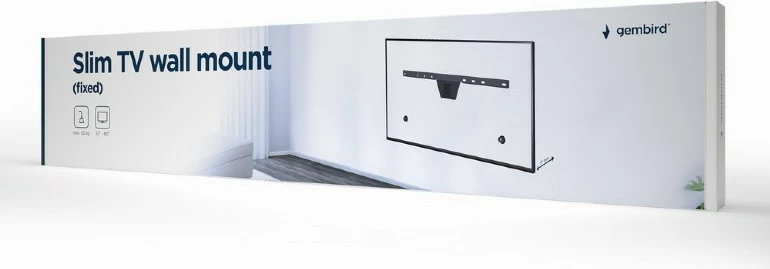 Mbajtës muri për TV Gembird WM-S80F-01, 37-80 inç, i zi