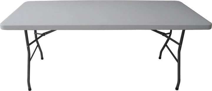 Tavolinë palosëse konferencash/katering, sipërfaqe një copë, e bardhë, 180x74x74cm