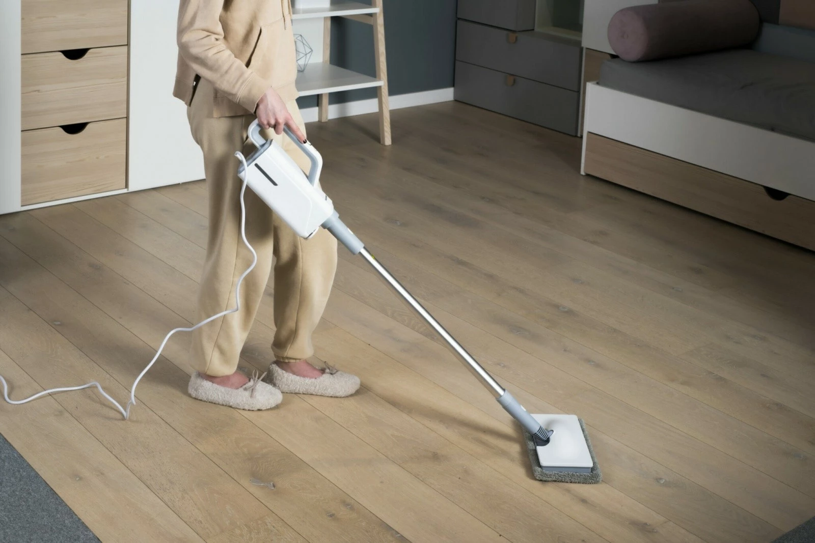 Mop me avull Blaupunkt STM601, 1500 W, 360 ml, Gri/Bardhë, me aksesorë