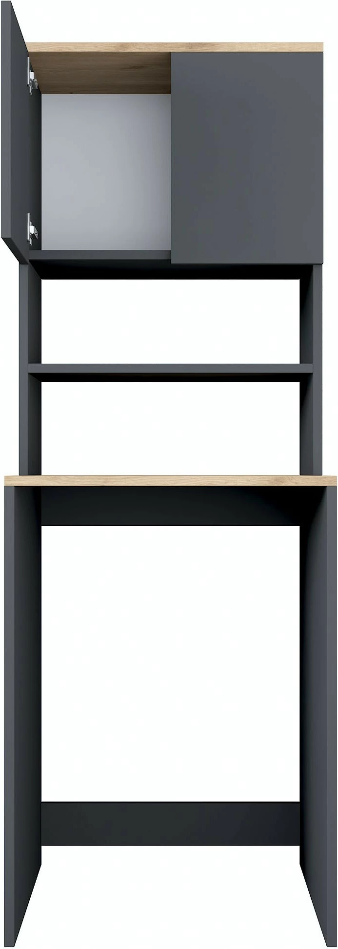 Dollap për lavatriçe, ngjyrë arrë dhe antracit, Hanah Home KD101 - 2674