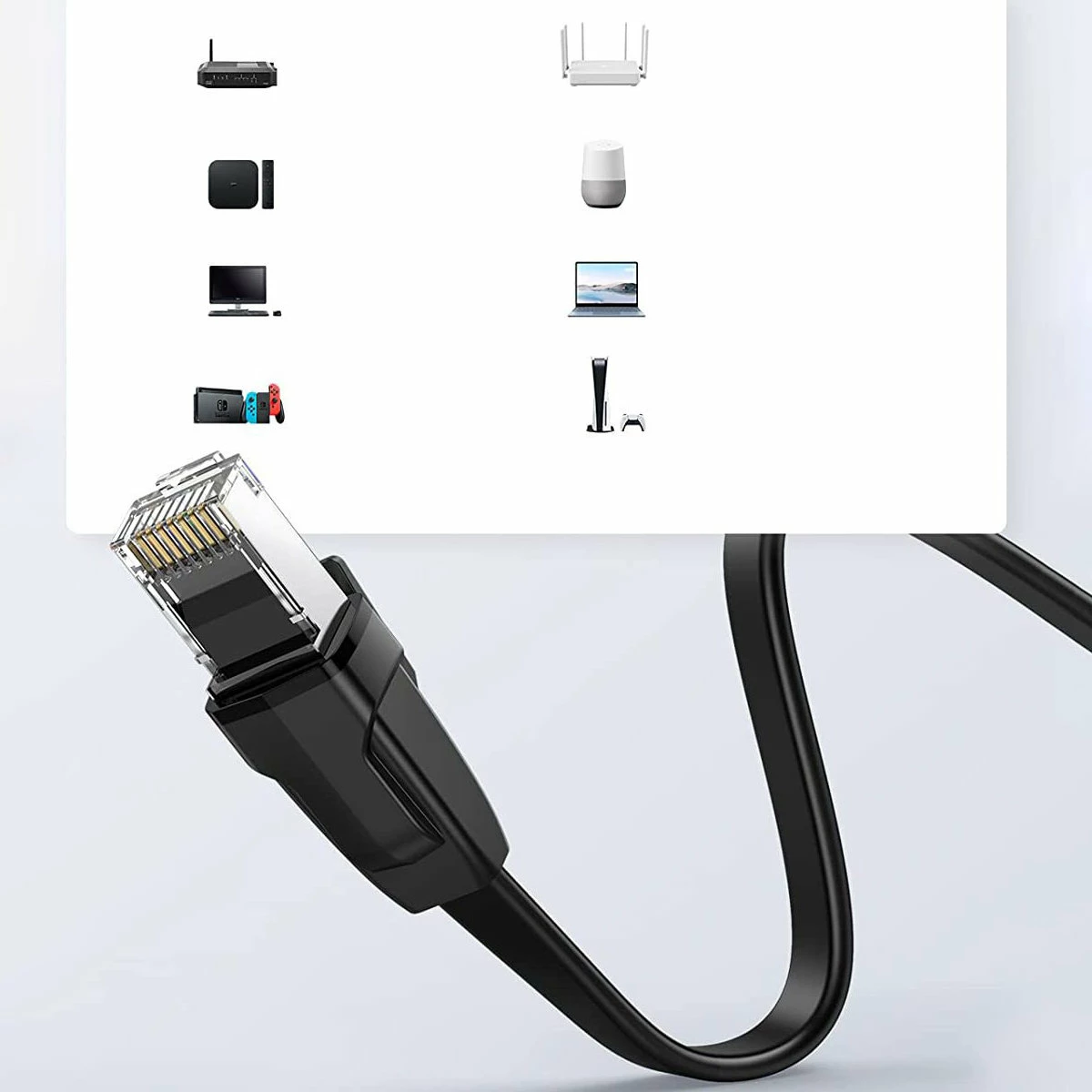 Kabllo rrjeti Ugreen NW102 50175, Cat 6, 3m, e zezë
