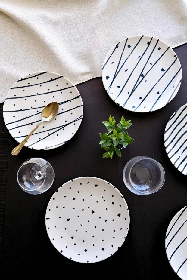 Set pjatash ëmbëlsirash (6 copë), Hermia Concept, TVL6PTPRS1108