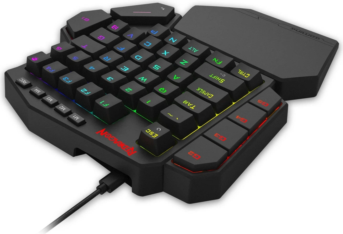 Tastierë gaming Redragon K585RGB-M Diti Magnetic, switch magnetik, RGB, USB-C, e zezë