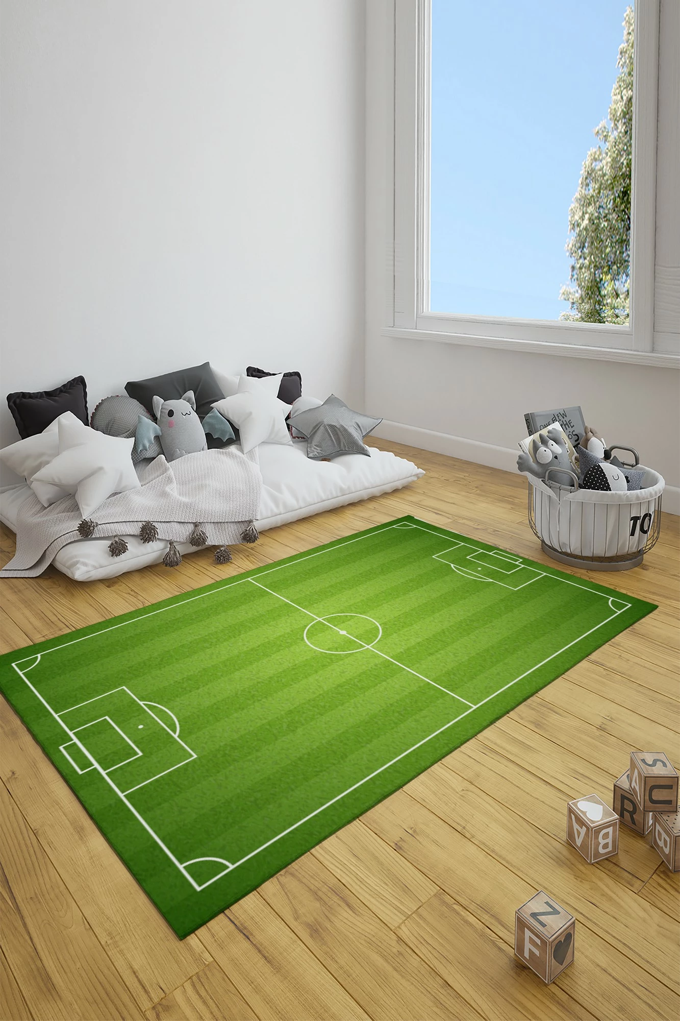 Qilim fushë futbolli, shumëngjyrësh, 180x280cm, CT-3073