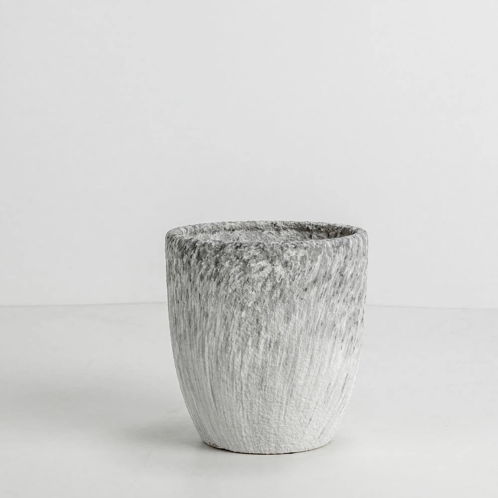 Set vazo VINSON, 3 copë, qeramikë, gri-bardhë, 30x30x31 cm