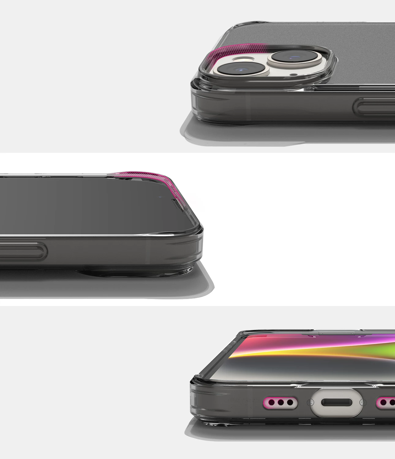 Mbështjellës Ringke Fusion Matte për iPhone 14 Plus, gri gjysmë-transparent