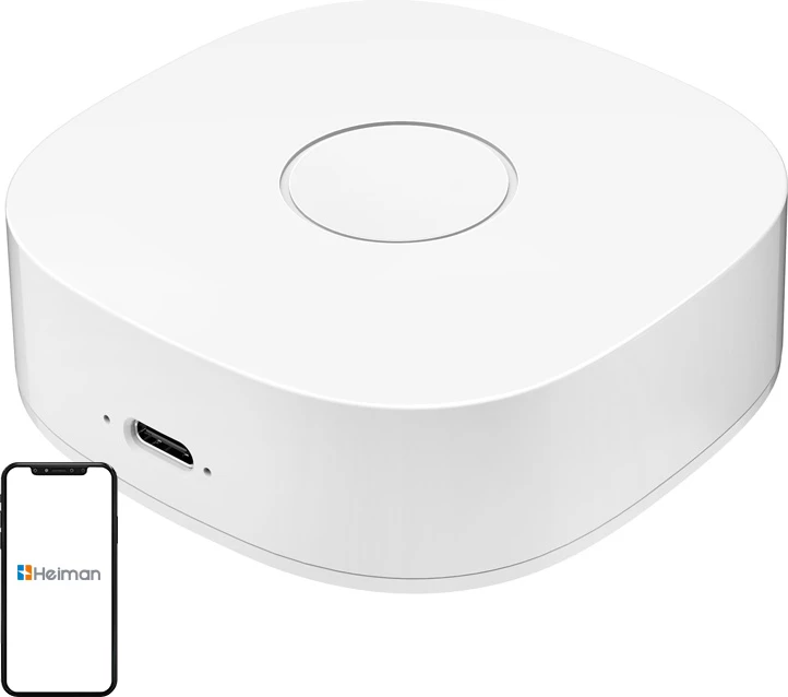 Gateway smart Heiman WS2GW-R, WiFi, Tuya Smart Life, i bardhë