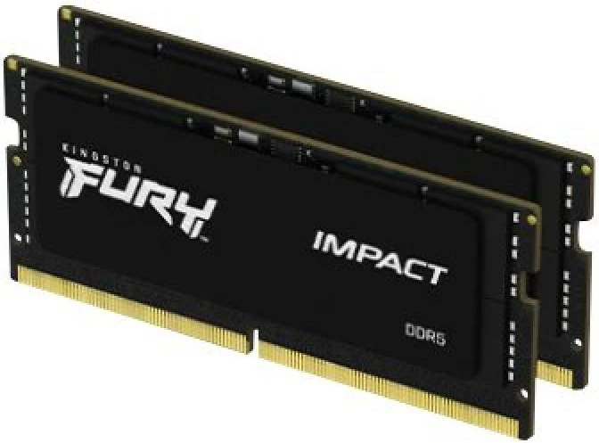 RAM Memorje SO-DIMM Kingston FURY Impact KF548S38IBK2-64, DDR5-4800, 64GB (2x32GB), Plug N Play, XMP 3.0, e zezë