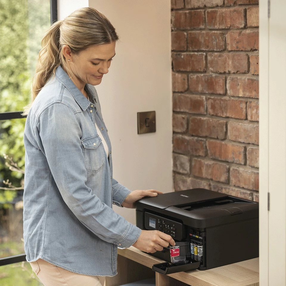 Pajisje multifunksionale inkjet Brother DCP-J1360DW (DCPJ1360DWRE1), A4, Wi‑Fi, duplex, ADF 20 fletë, e zezë