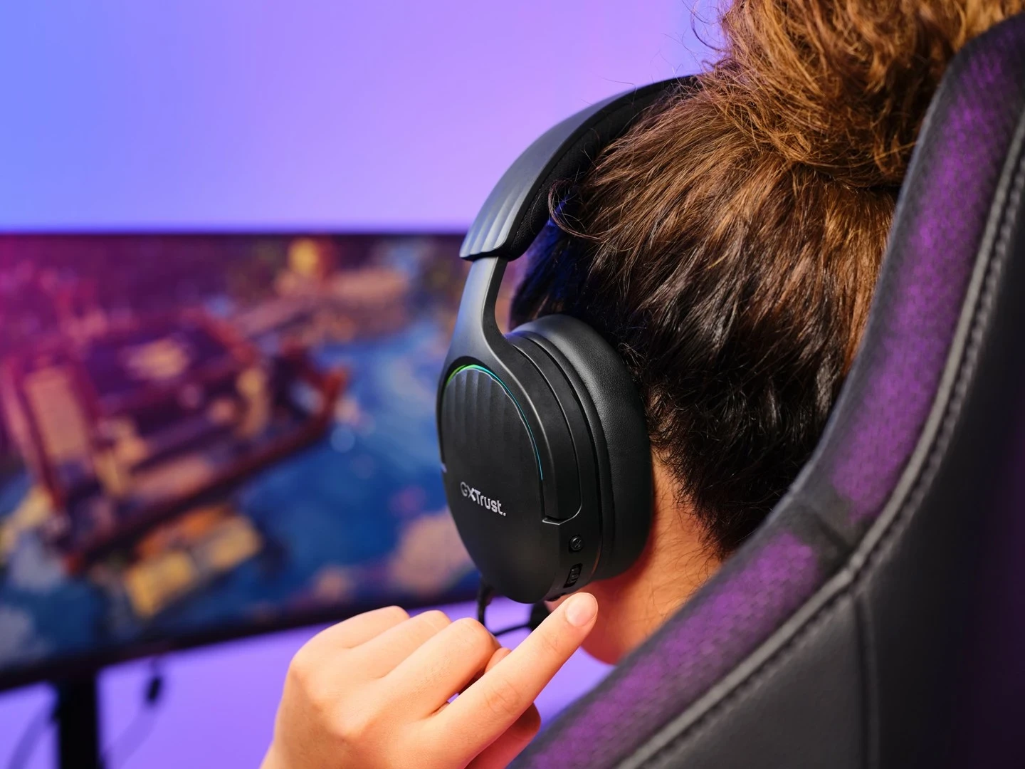 Headset Trust GXT 491 Fayzo, Gaming, USB Type-C, Bluetooth, Black