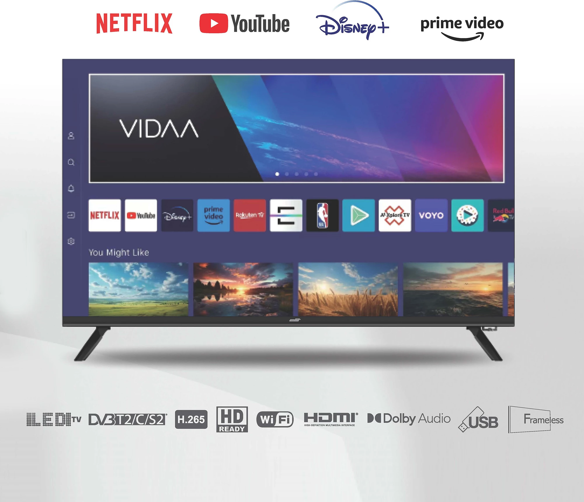 Televizor LED Elit V-3224HDTS2 32\" HD Ready Smart TV me VIDAA OS
