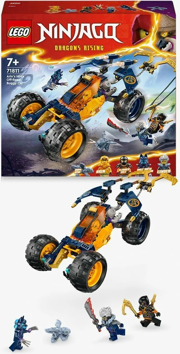 Set ndërtimi LEGO Ninjago 71811 Arins Ninja-Gelndebuggy, 267 pjesë, multikolor