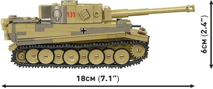 Set ndërtimi Cobi Klocki Panzer VI Tiger I no 131, 442 pjesë, plastik, 1:48, kamuflazh