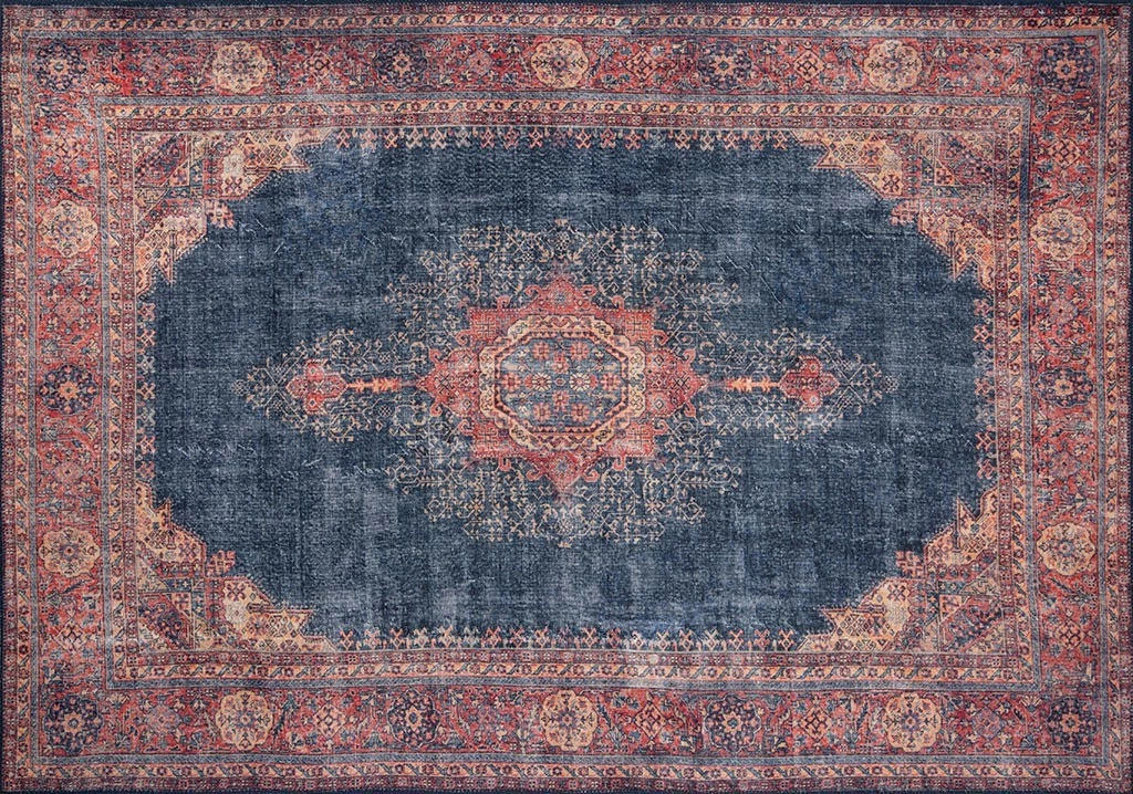 Qilim (210 x 310) Conceptum Hypnose, Blues Chenille - e kaltër e errët AL 26