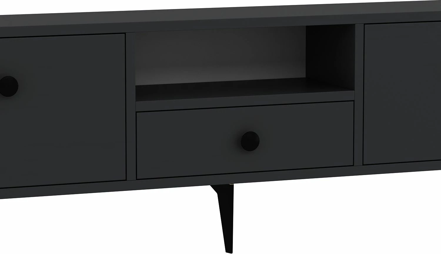 Komodë për TV Skye Decor, 1300-DROP-1, antracit, e zezë
