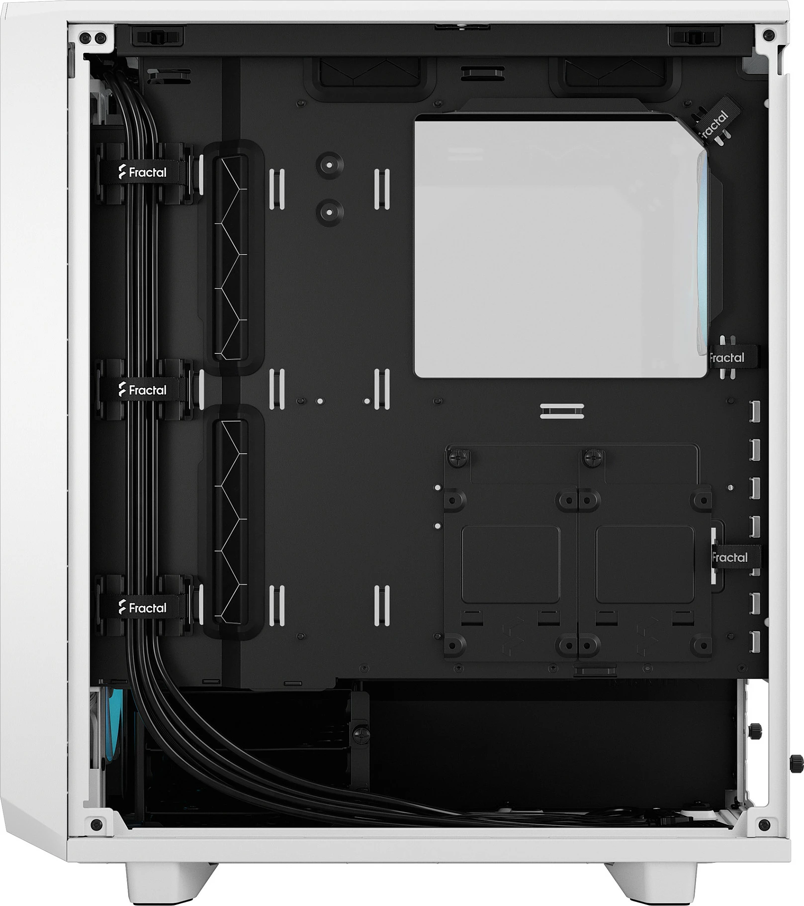 Kasë Fractal Design Meshify 2 Compact RGB, Midi Tower, Tempered Glass, e bardhë