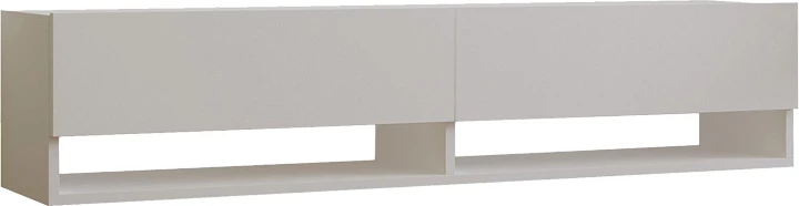 Mobilje muri për TV Melosa, ngjyrë e bardhë, 141x30x31cm