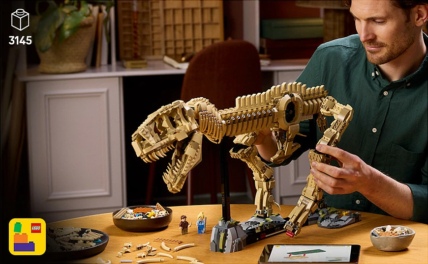 Set ndërtimi LEGO Jurassic World 76968 Dinosaur Fossils: Tyrannosaurus Rex, 3145 copë, Shumëngjyrësh