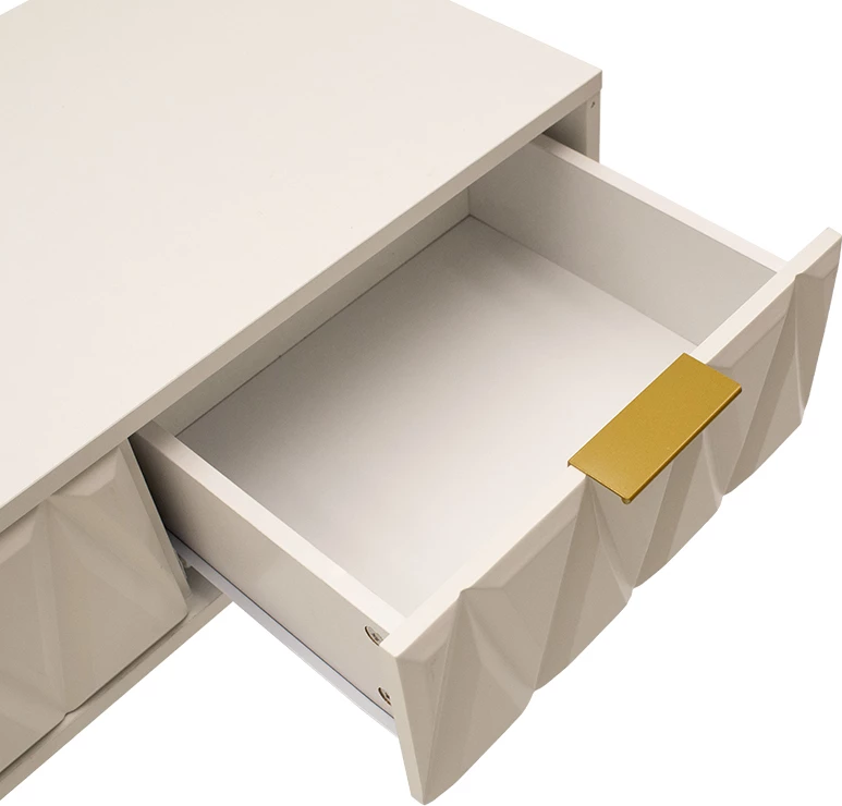 Konsolë Isla, ngjyrë e bardhë dhe e artë, 80x39x74cm