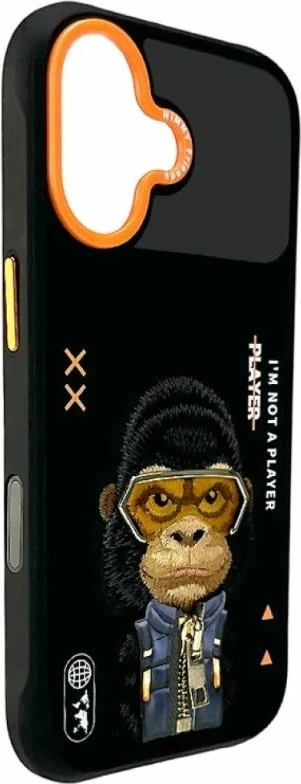 Mbrojtëse telefoni Nimmy Cool&Cute 2.0 Gorilla për iPhone 17, e zezë