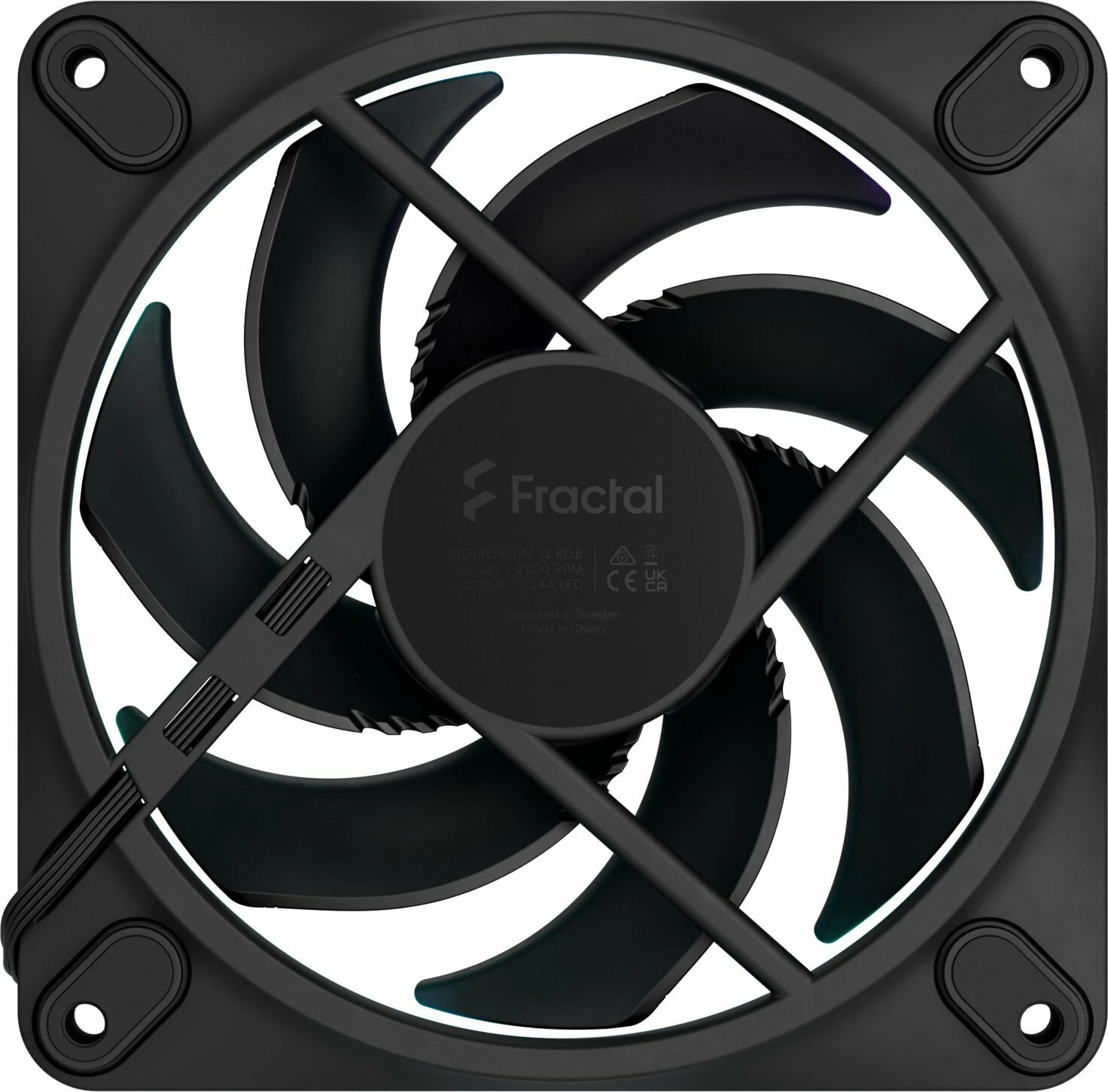 Ventilator PC Fractal Design Momentum 12 RGB FD-F-MR1-1201 120mm ARGB PWM, i zi, 1 copë
