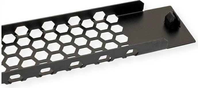 Panel i verbër ventilues VALUE 26.99.0002, 1U, çelik, i zi