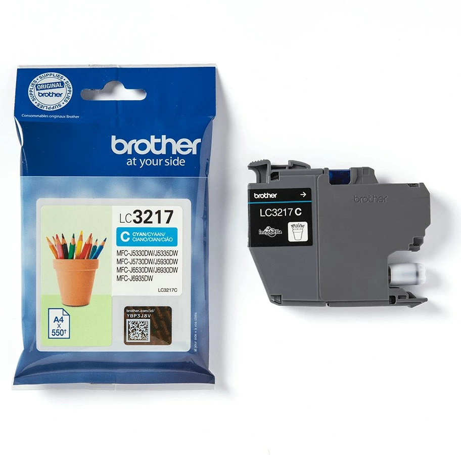 Toner Brother LC3217C cyan, origjinal, 550 faqe