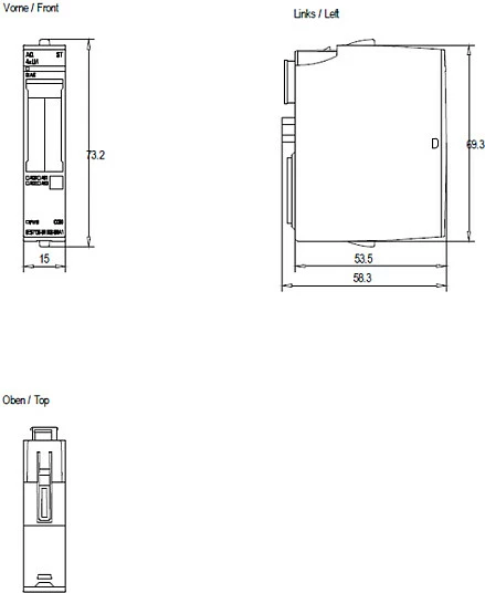 Modul analog dalje Siemens SIMATIC ET 200SP 6ES71356HD000BA1, AQ 4xU/I, IP20, multikolor