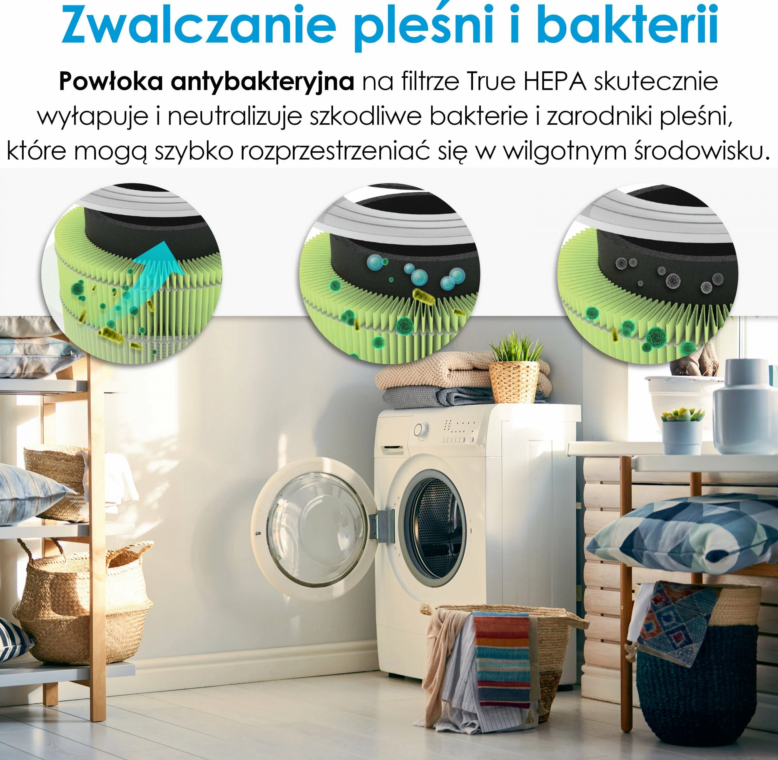 Filter për pastrues ajri Levoit Core 300/300S, kundër mykut dhe bakterieve, i gjelbër
