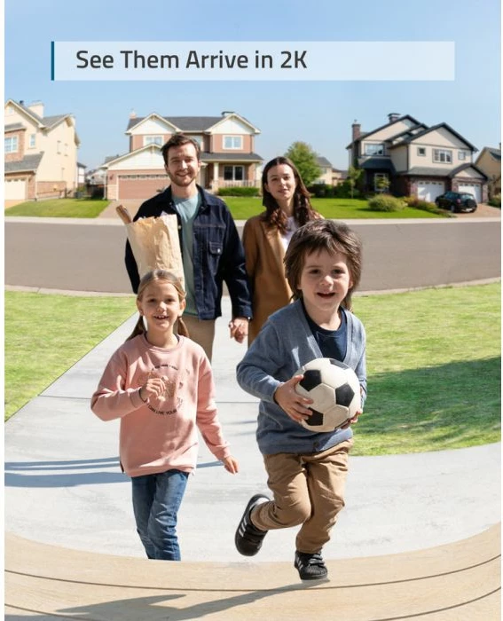 Zile dere me kamerë ANKER Eufy Security T82101W1 2K, Wi‑Fi 2.4GHz, bateri 6500mAh, pa stacion bazë, e zezë