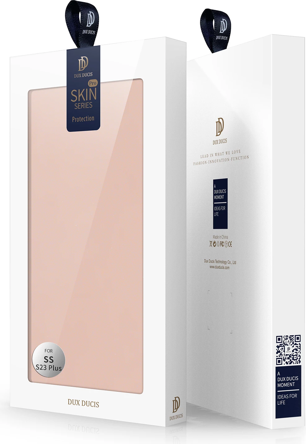 Mbështjellës Dux Ducis Skin Pro për Samsung Galaxy S23+, me xhep kartelash, funksion standi, rozë