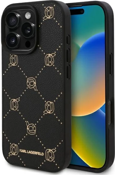 Mbështjellës Karl Lagerfeld Magsafe Karl Head për iPhone 16 Pro Max, i zi