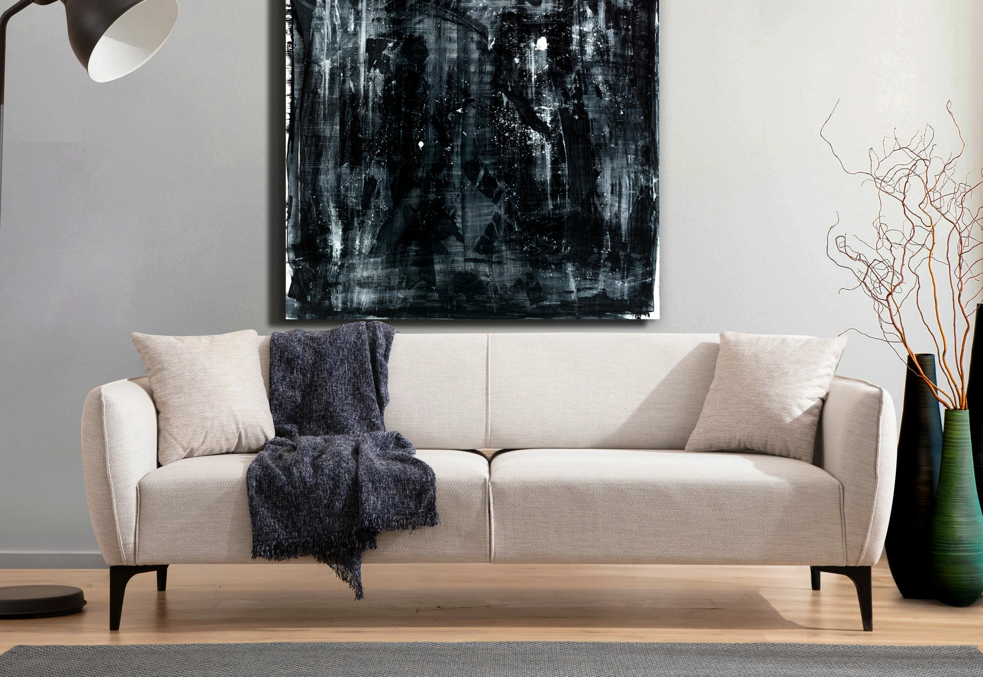 Divan treshe Atelier del Sofa, Belissimo, ngjyrë off white