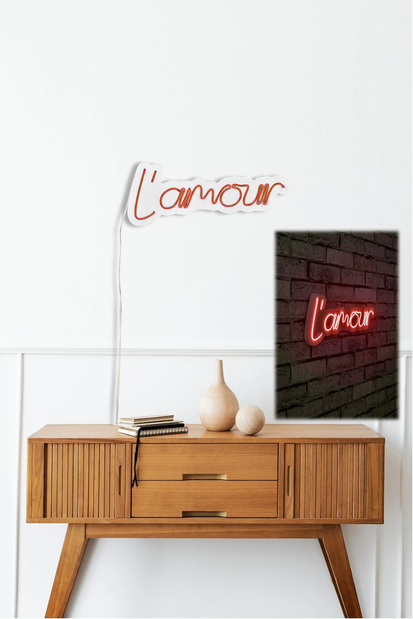 Dritë dekorative LED plastike, L'amour, e kuqe