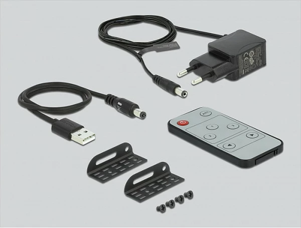 HDMI Switch DeLOCK 3x HDMI në 1x HDMI, 4K@60Hz, Audio Extractor, i zi