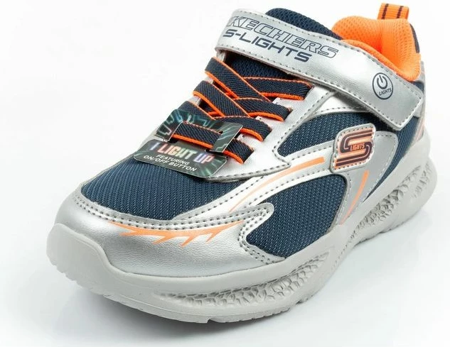 Atlete për fëmijë Skechers Glow Strider LED, argjendi [Madhësia: 32]