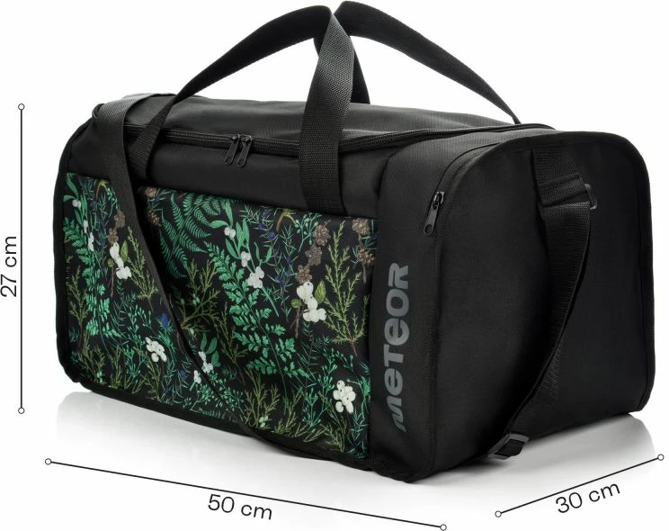Çantë fitnesi Meteor, uniseks, e zezë dhe e gjelbër