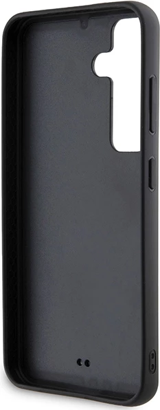 Mbështjellës Karl Lagerfeld Rhinestone Metal Logo për Samsung Galaxy S24, i zi