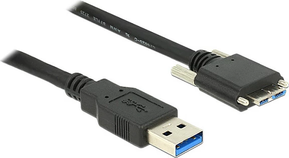 Kabllo USB DeLOCK 2m, USB-A në Micro-USB B 3.0, 5 Gbit/s, e zezë