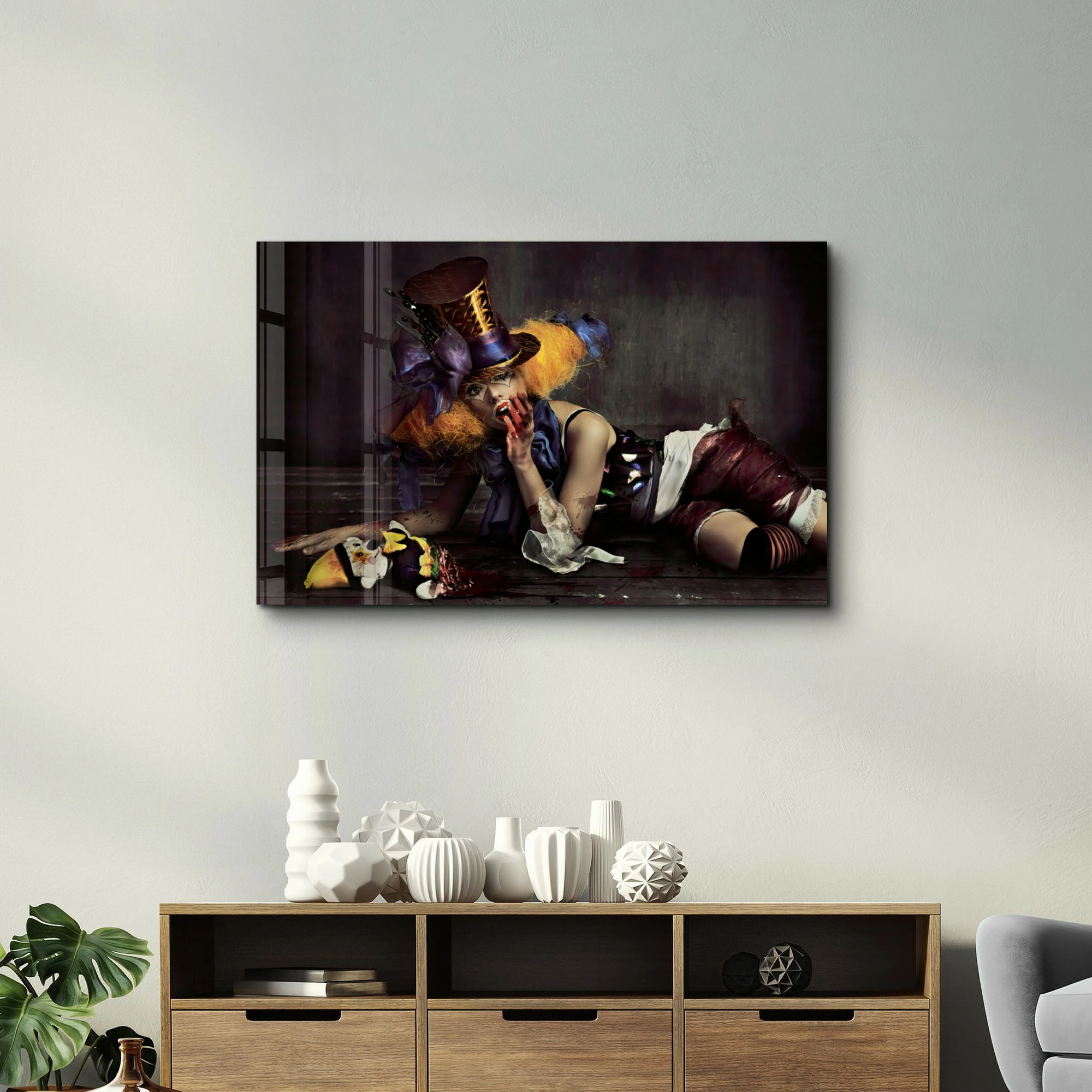 Pikturë dekorative prej xhami të temperuar, Wallity, CAM-1013, 70x110cm