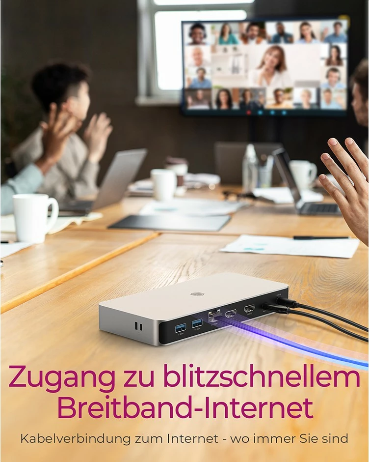 Docking station ICY BOX IB-DK2880-C41, USB4, 10 porte, 100W, 8K, anthracite/black