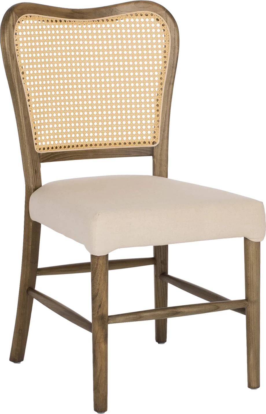 Karrige TOON dru, shpinë rattan, ulëse stof, FH9406.04, 47x52x91.5H cm