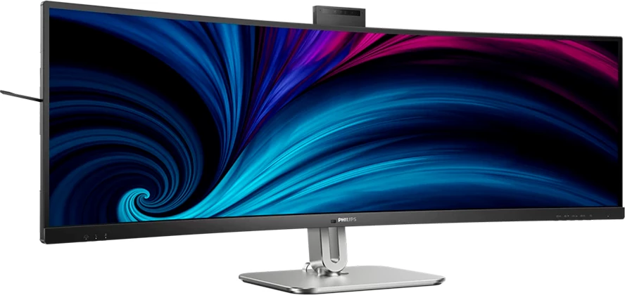 Monitor PHILIPS 49B2U6900CH 49\" i lakuar Dual QHD 5120x1440, VA, 75Hz, USB-C PD 140W, Webcam 5MP, KVM, antracit