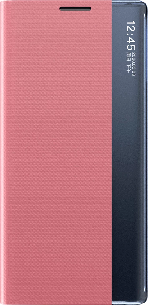 Mbështjellës Hurtel New Sleep Case për Samsung Galaxy S25 Ultra, me kapak dhe qëndresë, Rozë