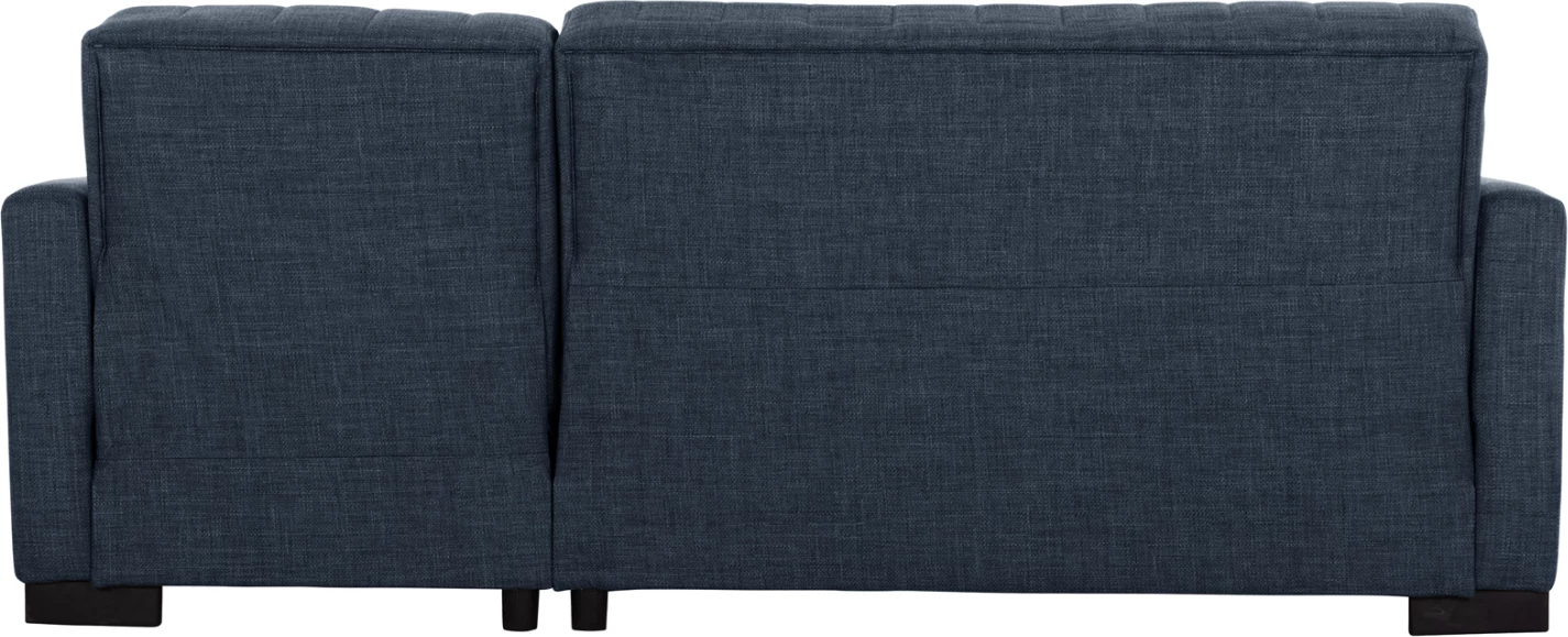 Divan qoshe me shtrat GHUFRAN FH3244.07, i kthyeshëm me hapësirë magazinimi, pëlhurë blu, 200x133x77 cm