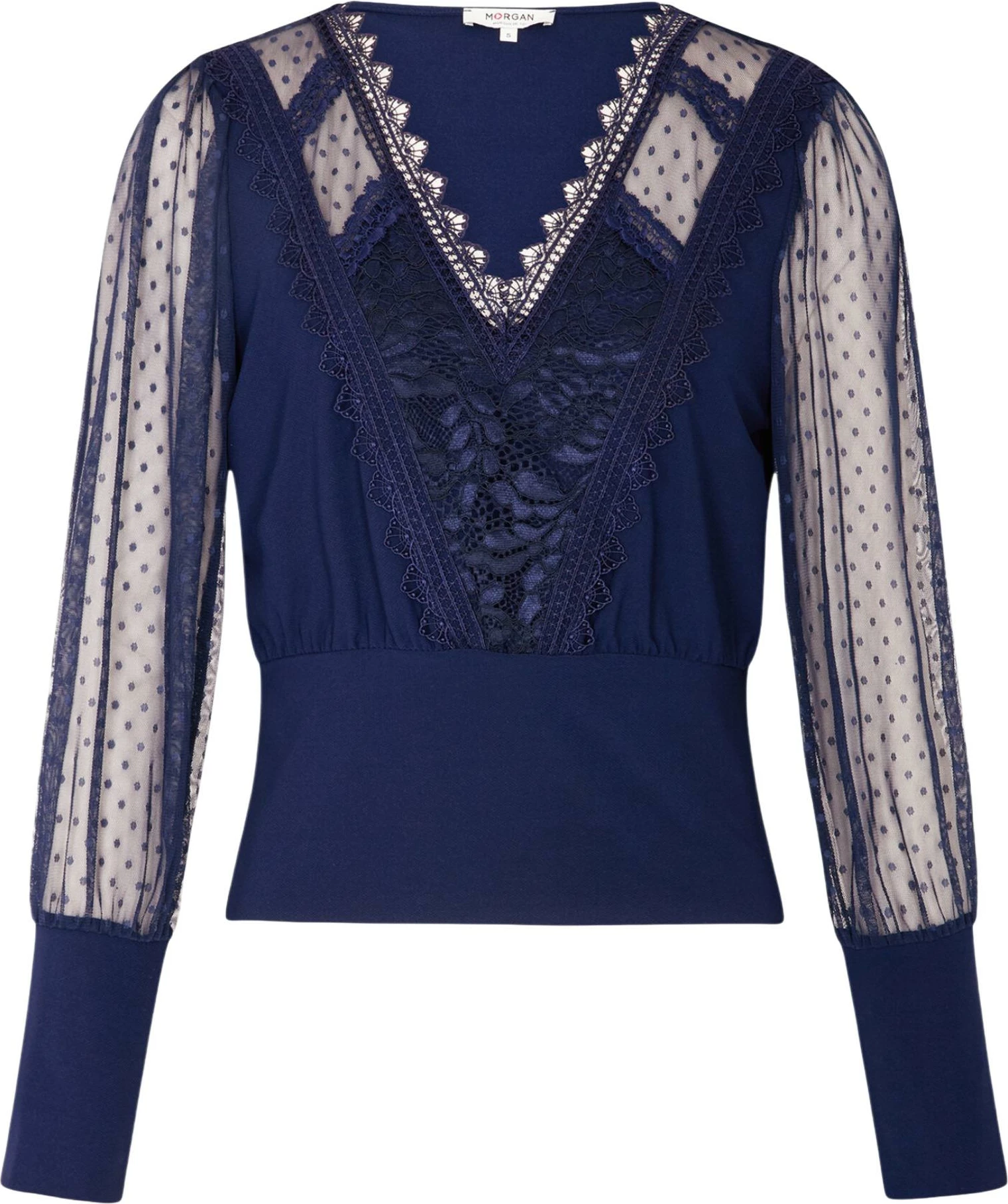 Maicë me mëngë të gjata për femra Morgan De Toi 251-TAGADO, blu navy [Madhësia: S]
